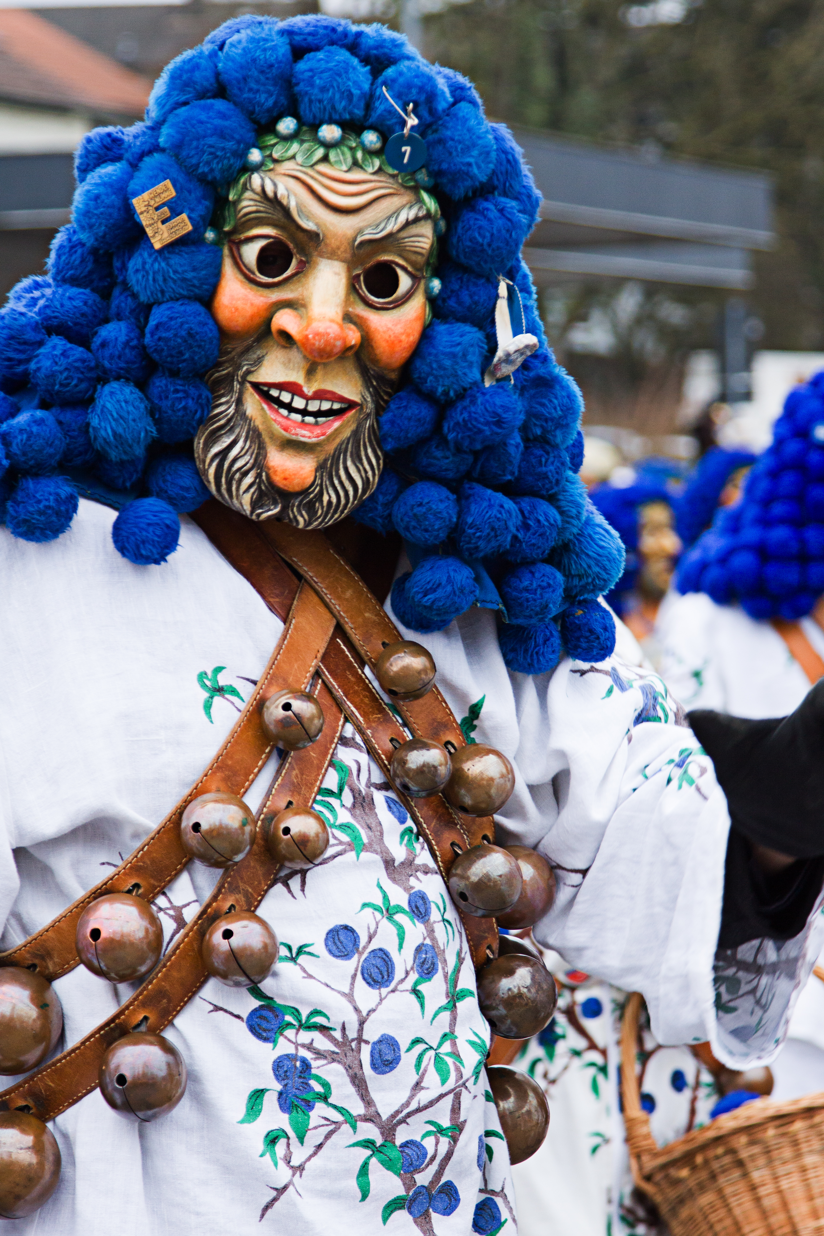 Narrenfigur blau